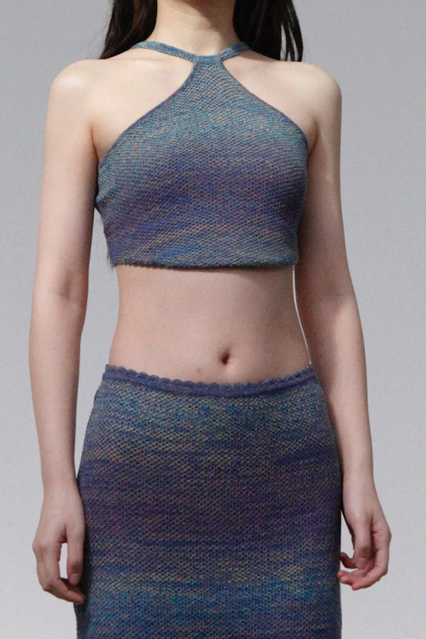 SWAYING/KNIT Gradient Strapless Halter Top SW23SS1T37 Gradient Blue PS61